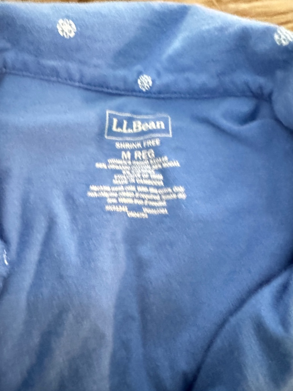 L.L. Bean Blue Polka Dot Long-Sleeve Pajama Set, women’s M, soft - Picture 3 of 3